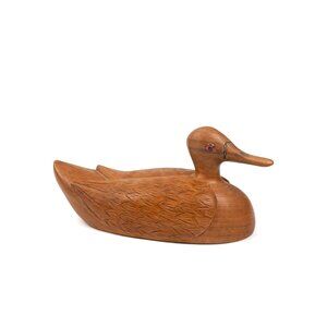 Wood Duck Decoy Wildlife Collection Wooden Hand Painted Cottage Cabin Fishing